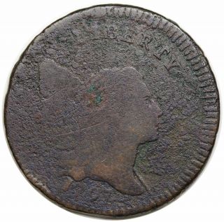 1797 Liberty Cap Half Cent,  Scarce Low Head,  Lettered Edge,  C - 3b,  R4,  G - Vg Det.