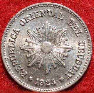 Uncirculated 1924 Uruguay 1 Centesimo Clad Foreign Coin