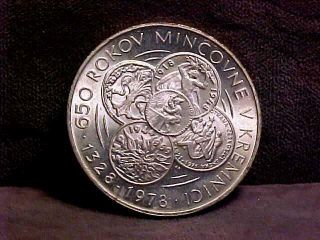 Czechoslovakia 50 Korun Silver Commemorative Coin 1978 Bu