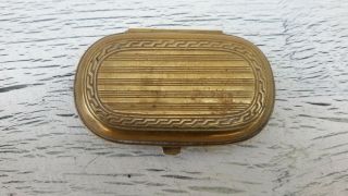 Antique Brass Shillings And Sixpence Coin Holder
