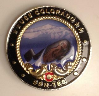 Us Navy Military Challenge Coin 56 Mm: Uss Colorado Ssn788 Limited Edition 0014