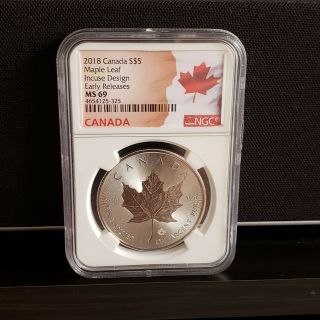 2018 Canada 1 Oz Silver Maple Leaf Incuse