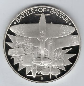 1990 British Silver Medal For 50th Anniv.  Of The Battle Of Britain By Royal
