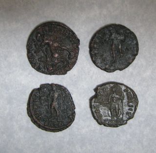 Ancient Rome,  4 X Bronze Coins,  Approx.  16mm - 18mm,  (b26)
