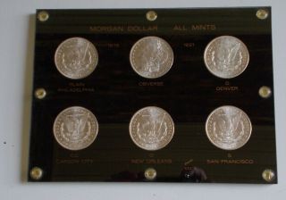United States $1 Morgan Silver Dollar Set All Mints 1878 - Cc,  1883 - P,  1885 - O