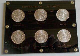 United States $1 Morgan Silver Dollar Set All Mints 1878 - CC,  1883 - P,  1885 - O 2