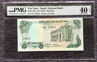 Vietnam Banknote 100d 1969 Pick 26a Pmg 40epq
