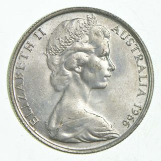 Silver - World Coin - 1966 Australia 50 Cents - 13.  6g - World Silver Coin 469