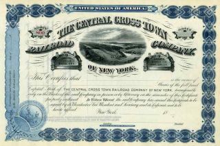 18_ Central Cross Town Rr Of York Stock Certificate