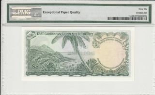 East Caribbean States / Anguilla 5 Dollars 1965 P - 14o PMG Gem UNC 66 EPQ 2