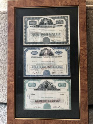 Stock Certificate Framed