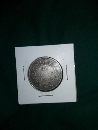 1881 Foundland Silver 50 Cents Victoria Dei Gratia Regina