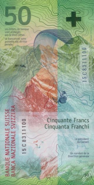 Switzerland 50 Francs 2016 P - Unc