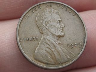 1909 Vdb Lincoln Cent Wheat Penny - Vf/xf Details