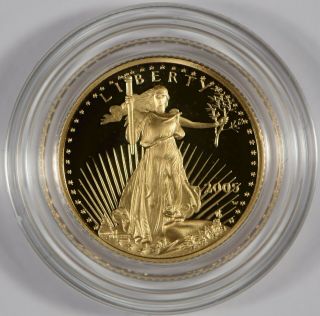 2005 W $5 Dollar American 1/10 Oz.  Gold Eagle G$5 In W/coa