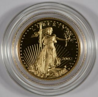 2002 W $5 Dollar American 1/10 Oz.  Gold Eagle G$5 In W/coa
