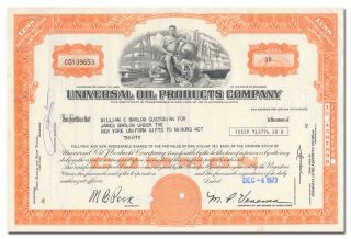 Universal Oil Products Company Stock Certificate