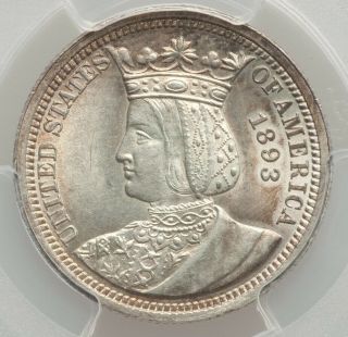 1893 Isabella Commemorative Quarter (25c),  Pcgs Ms - 63