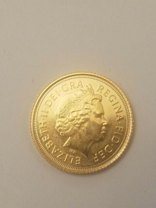 Great Britain 2007 1/2 Half Sovereign Gold Coin Vf