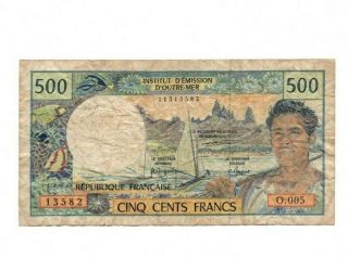 Bank Of French Pacific Territories 500 Francs 2003 Vg