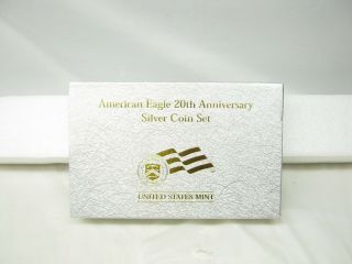 2006 American Eagle 20th Anniversary 3 Silver Coin Set Proof,  Reverse Proof,  Unc