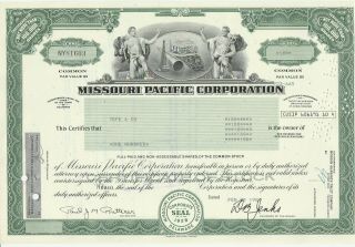 Missouri Pacific Corporation Stock Certificate