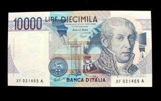 1993 Italy Rare Banknote Replacement 10000 Lire Volta Pila Aunc In