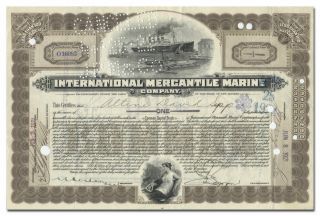 International Mercantile Marine Company Stock Certificate (titanic)