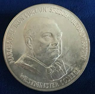 Winston Churchill Westminster College Silver Medallion " Iron Curtain Speech "