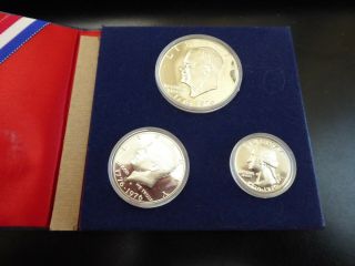 1976 S Us Bicentennial 3 Coin 40 Silver Proof Set