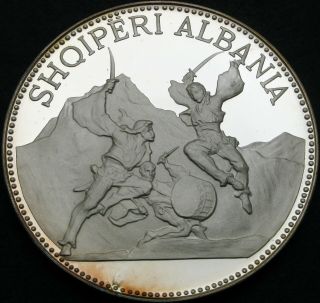 Albania 25 Leke 1970 Proof - Silver - Skanderbeg 