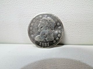 1831 Us Capped Bust Silver 5 Cent Coin