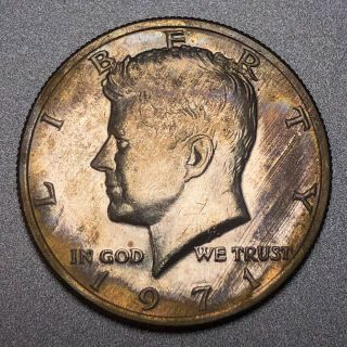 1971 Kennedy Half Dollar 50c - Gem Uncirculated - Album Toning