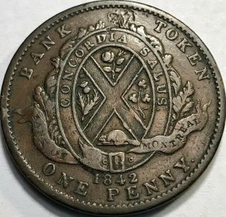 Canada - Bank Of Montreal - 2 Sous (penny) Token - 1842 - Km Tn - 19 -