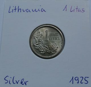 1 Litas Lithuania 1925 Silver