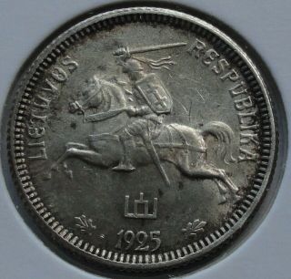 1 Litas Lithuania 1925 Silver 2