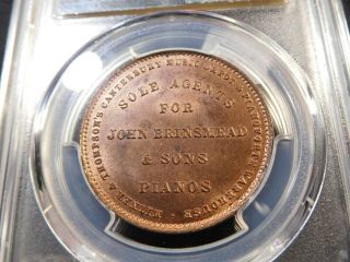 Q192 Zealand c.  1857 Penny Token PCGS MS - 64 Red Brown Pop:1/0 Finest Known 2