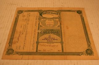 LUCKYBUCK GOLD Arizona Territory 1909 Mc Caffrey E J Nolds 1 stock 1.  5 million 3