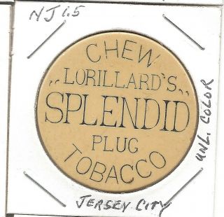 Hard Rubber Token - (jersey City,  Nj) - Chew Lurillard 