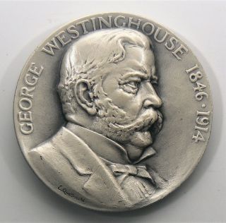 Medallic Art Co George Westinghouse Hall Of Fame.  999 Silver Medal 59.  4 Grams