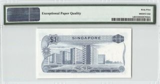 Singapore ND (1972) P - 1d PMG Gem UNC 65 EPQ 1 Dollar 2