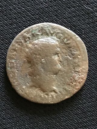 Nero Bronze Roman Coin 54ad Victory Lugdunum Sc