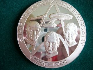 1991 Star Trek 25th Anniversary Sterling Silver Proof (5.  82 Asw) - See Photo 
