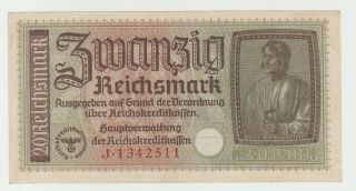 Germany 20 Reichsmark 1940 P - R139 Aunc