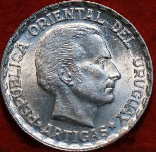 Uncirculated 1943 Uruguay 50 Centesimos Silver Foreign Coin