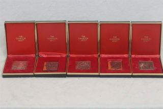 1974 Norman Rockwell Hamilton Four Freedoms.  999 Silver Bars Ingots W/ Box