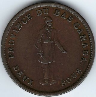 Lower Canada Bank Of Montreal 1837 Penny Token Breton 521 Lc - 9d2 Inv 4156