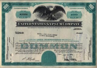 United States Gypsum Company Stock Certificate Usg