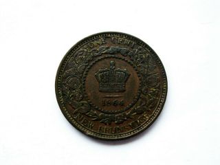 1864 Brunswick One Cent - Tall 6 -