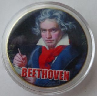 Beethoven 24k Gold Plated Memorabilia Coin